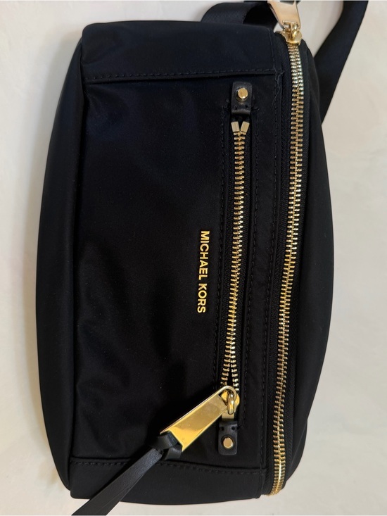 Michael Kors Handbags - Michael Kors Black Nylon Belt Bag with Gold Hardware